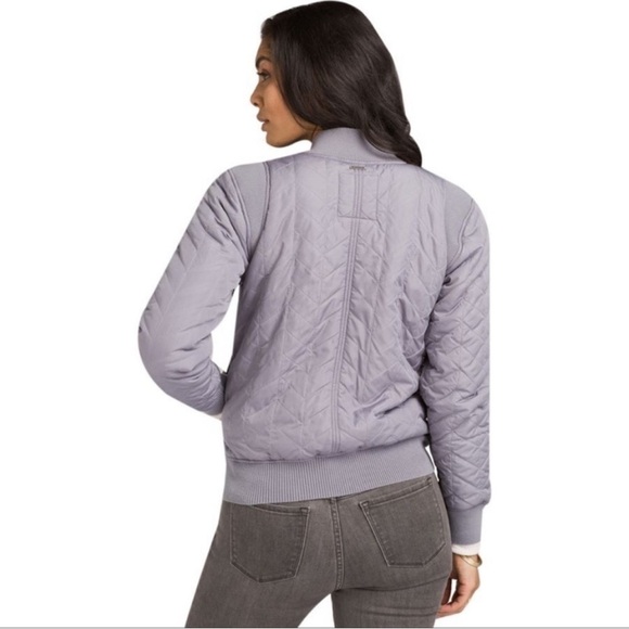 Prana Women's Quilted Bomber Jacket in Lavender - Picture 10 of 10